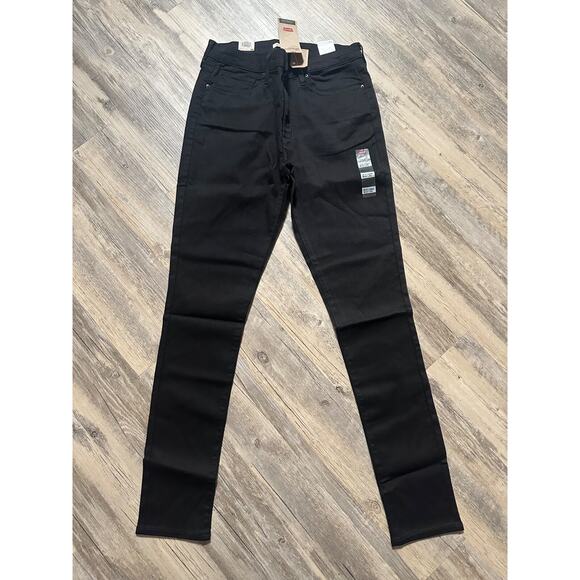 Levi's 721 High Rise Skinny Jeans Size 33 x 34 Soft Black Stretch 16 Long - Picture 1 of 8
